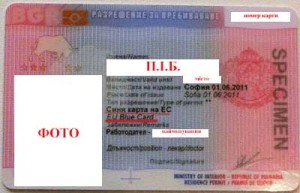 Blue Card, синя карта Болгарії